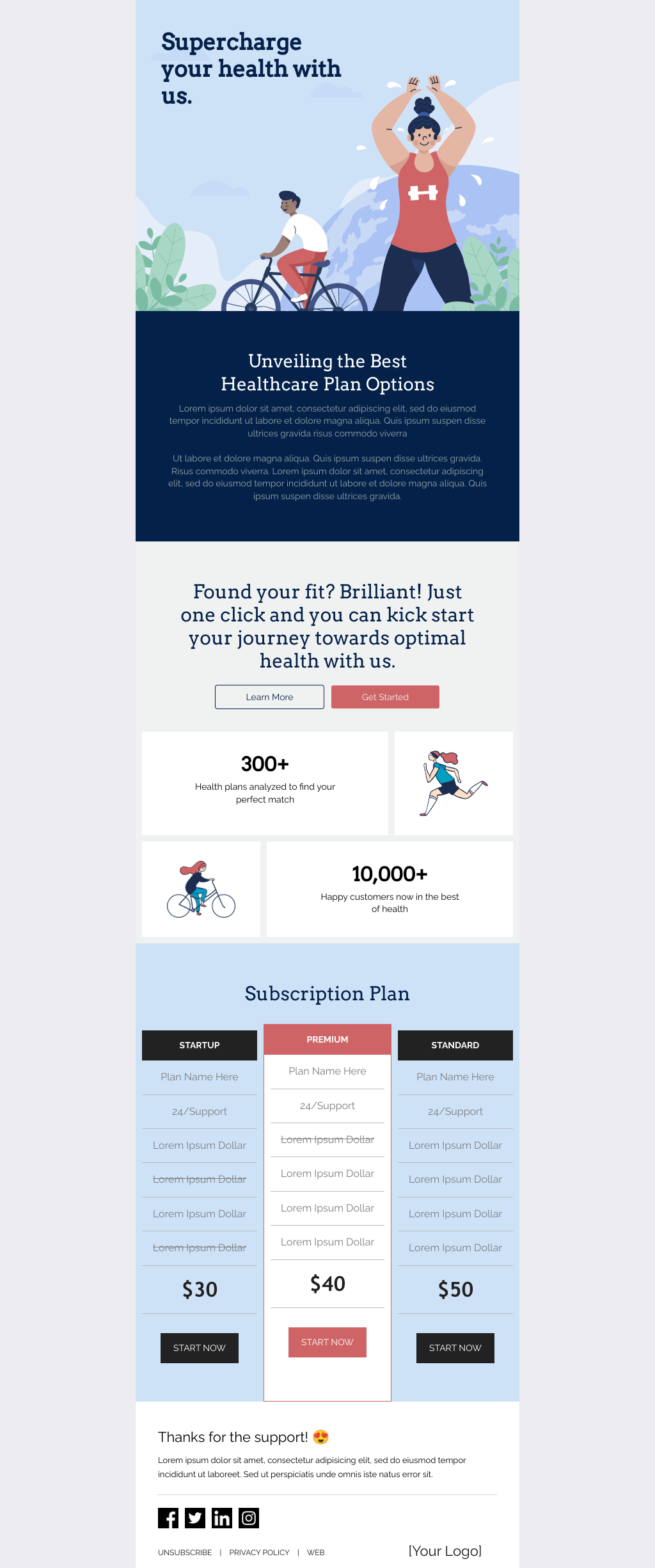 Laravel Mail Template - Health Insurance Plans Comparison