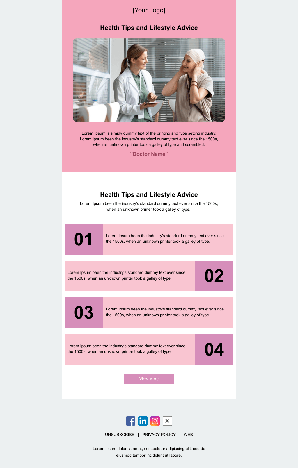 Laravel Mail Template - Health Tips and Lifestyle Advice