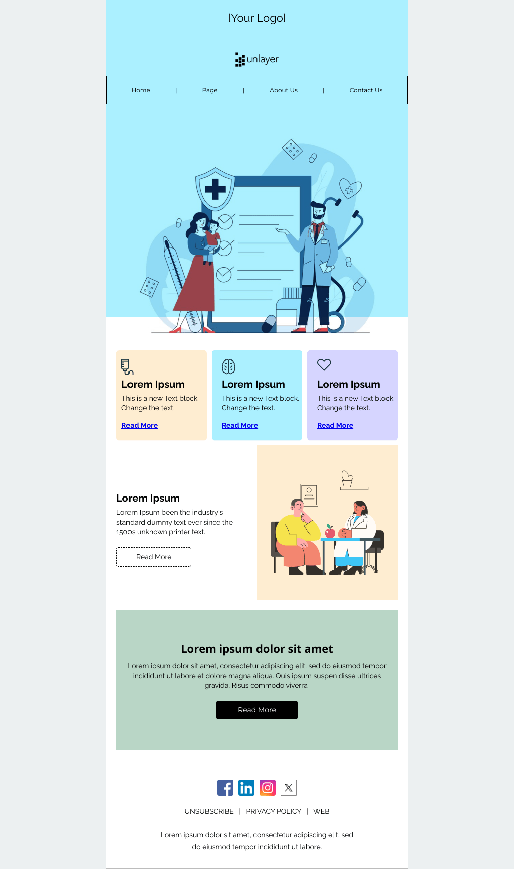 Laravel Mail Template - Healthcare Infographic