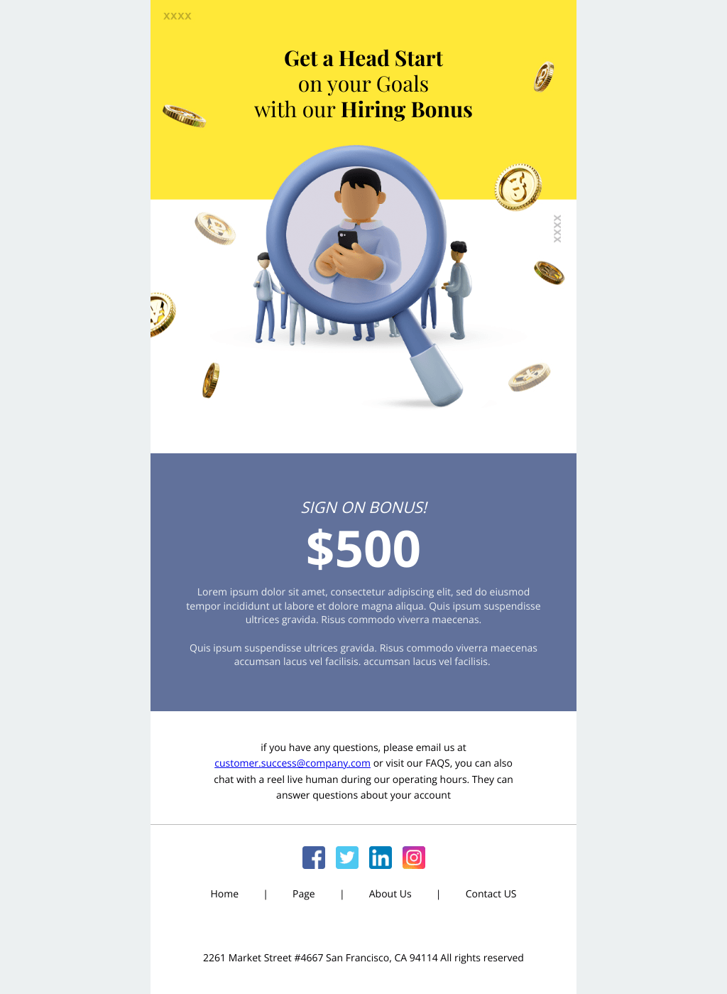 Laravel Mail Template - Hiring Bonus