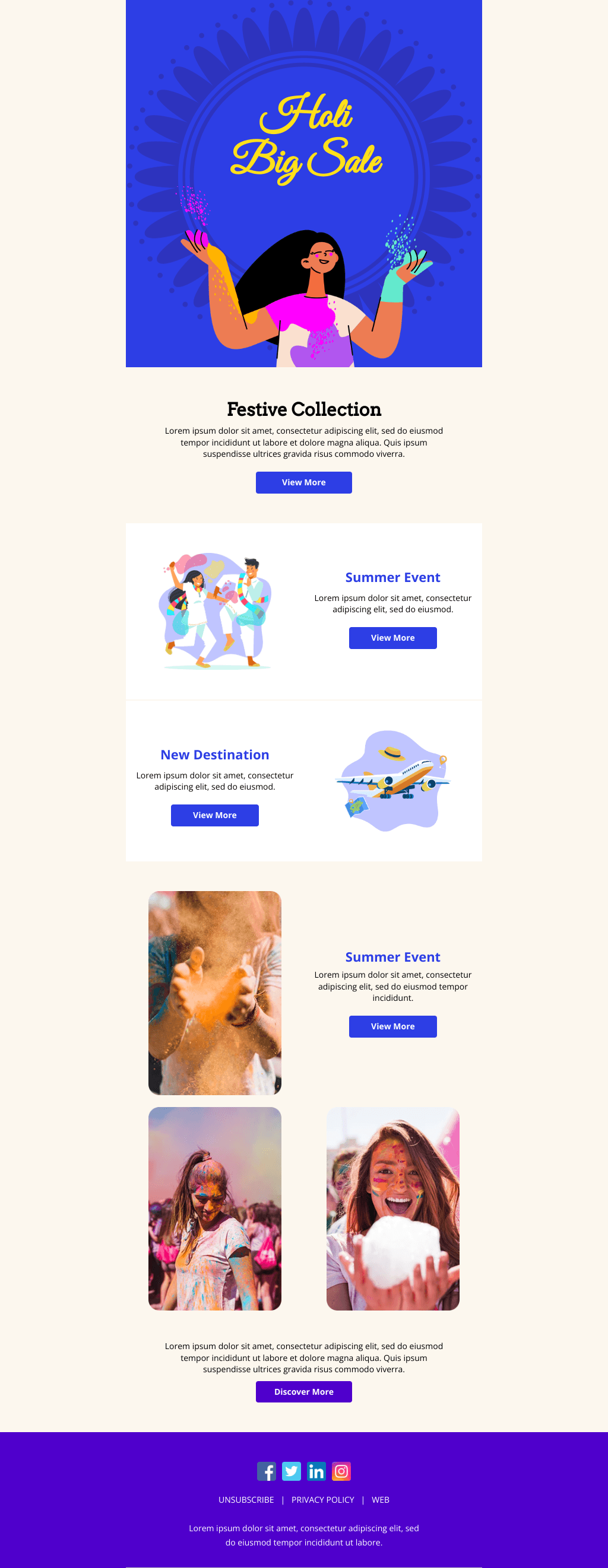 Laravel Mail Template - Holi Big Sale