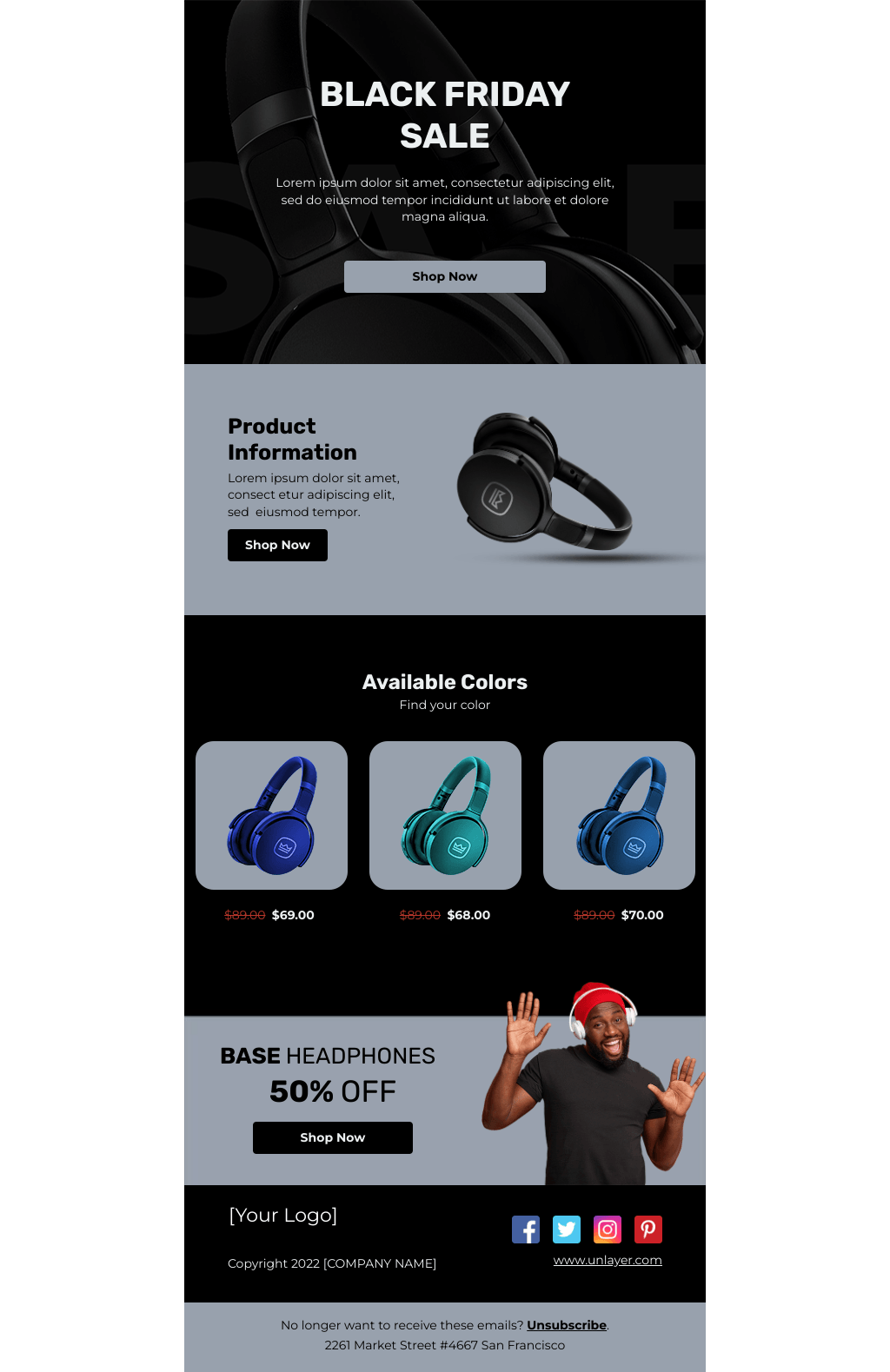 Laravel Mail Template - Holiday Electronics Sale