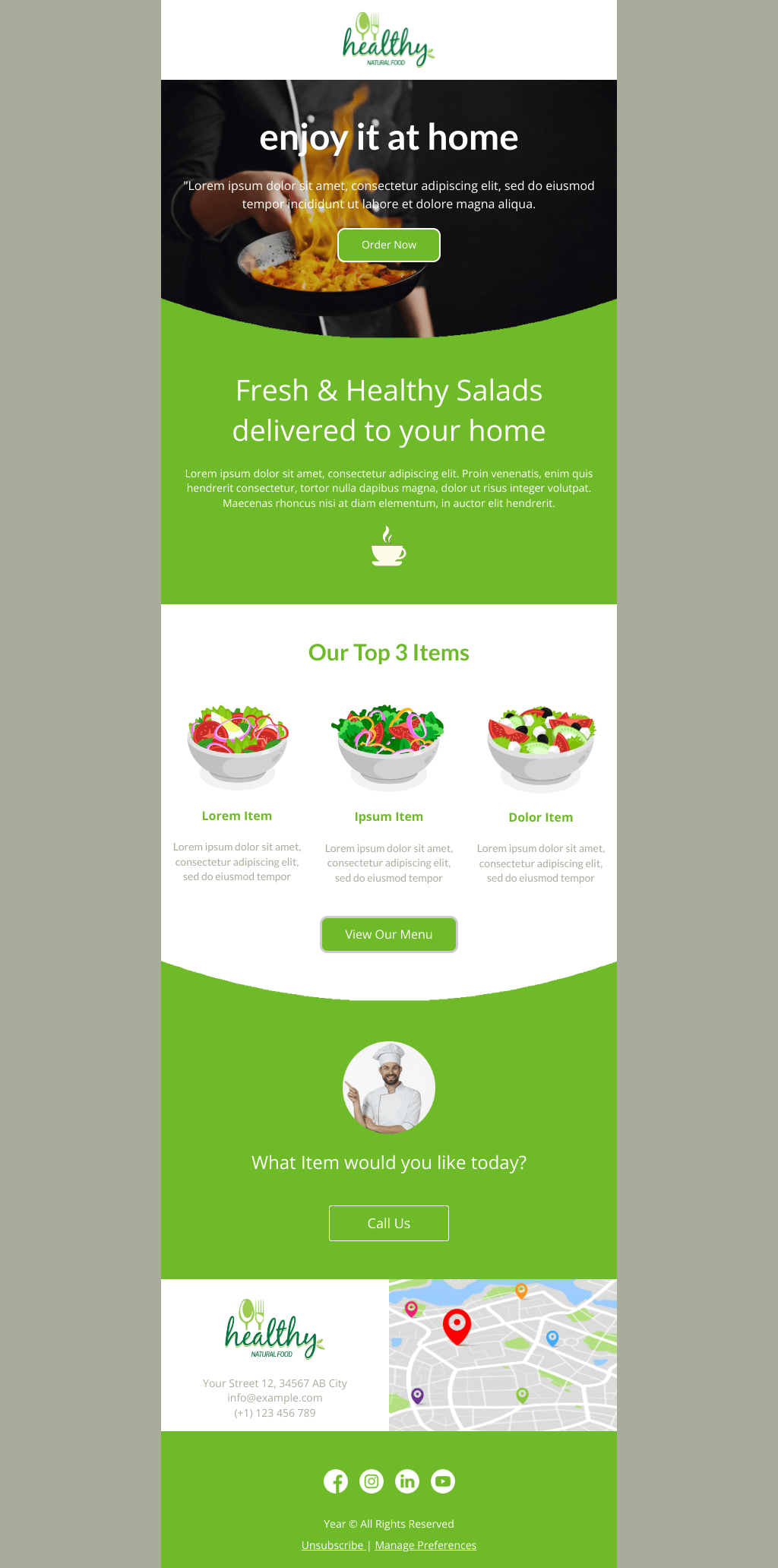 Laravel Mail Template - Restaurant Delivery