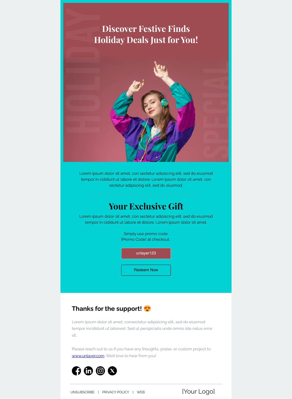 Laravel Mail Template - Holiday Specials