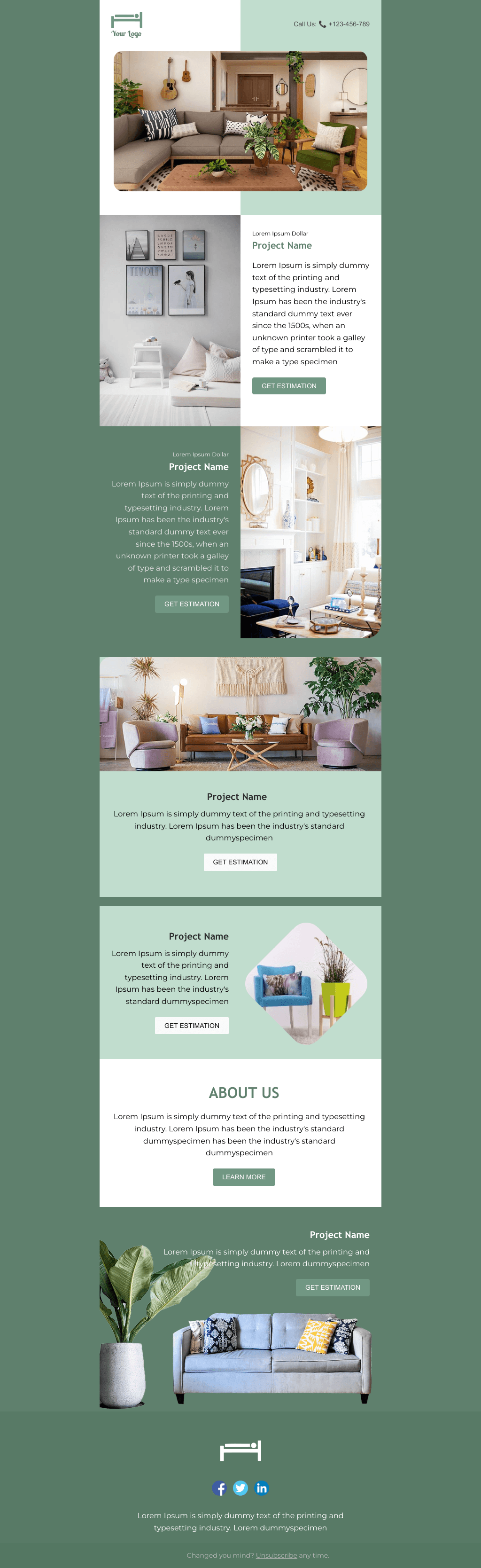Laravel Mail Template - Home Decoration Service