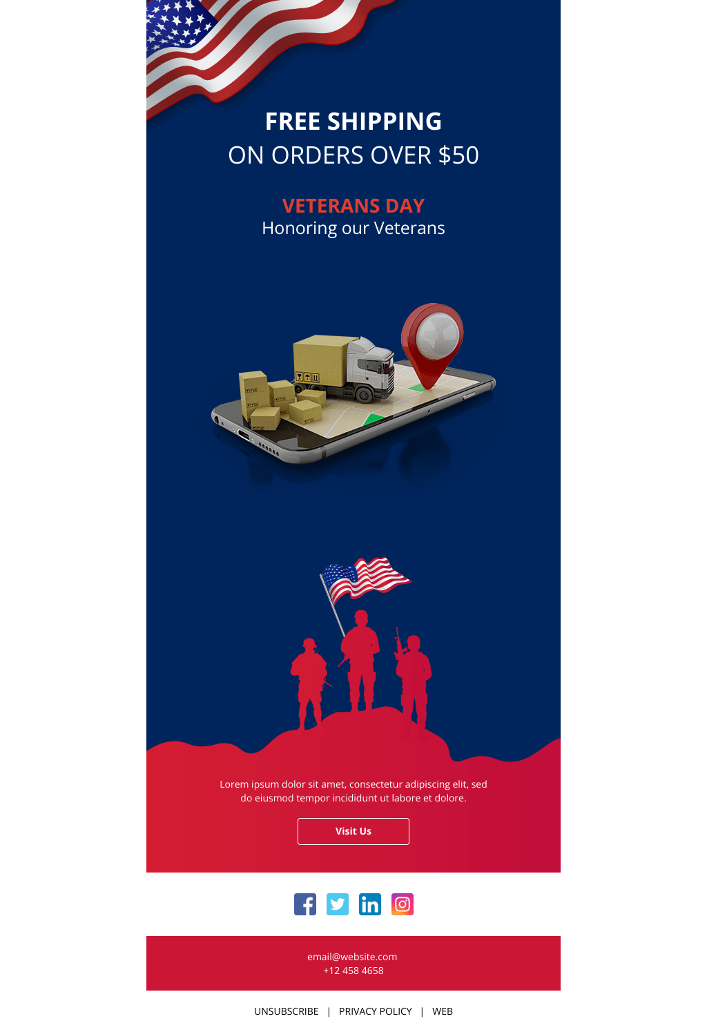 Laravel Mail Template - Honoring Our Veterans