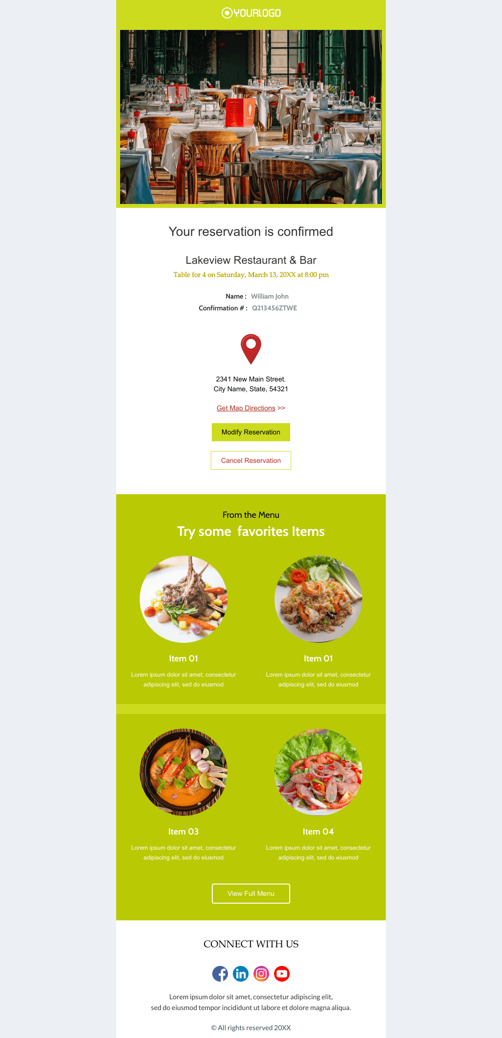 Laravel Mail Template - Hotel Reservation