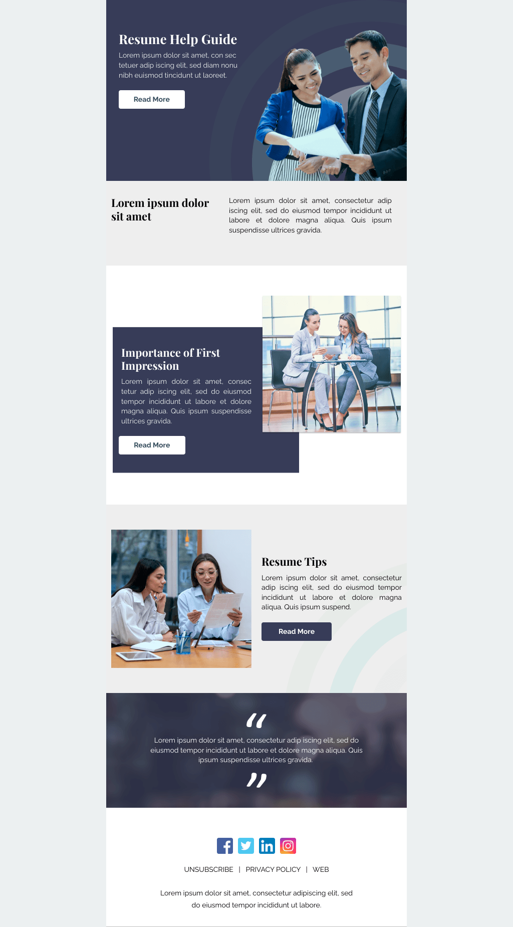 Laravel Mail Template - HR Monthly Newsletter