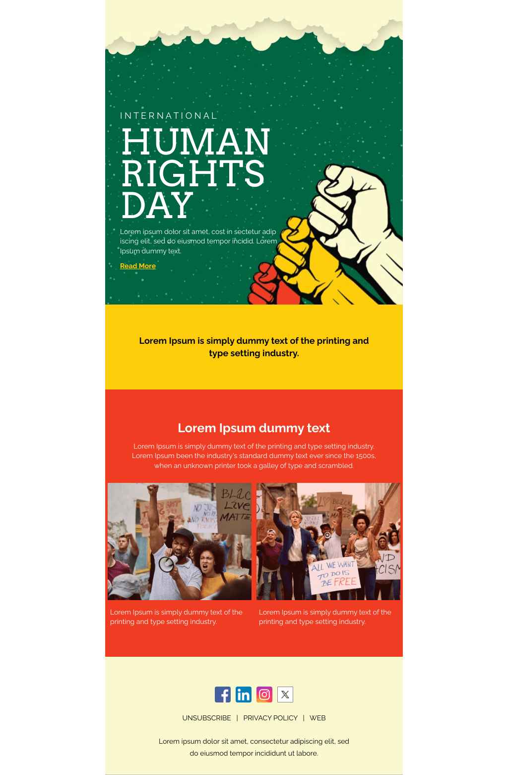 Laravel Mail Template - Human Right for All