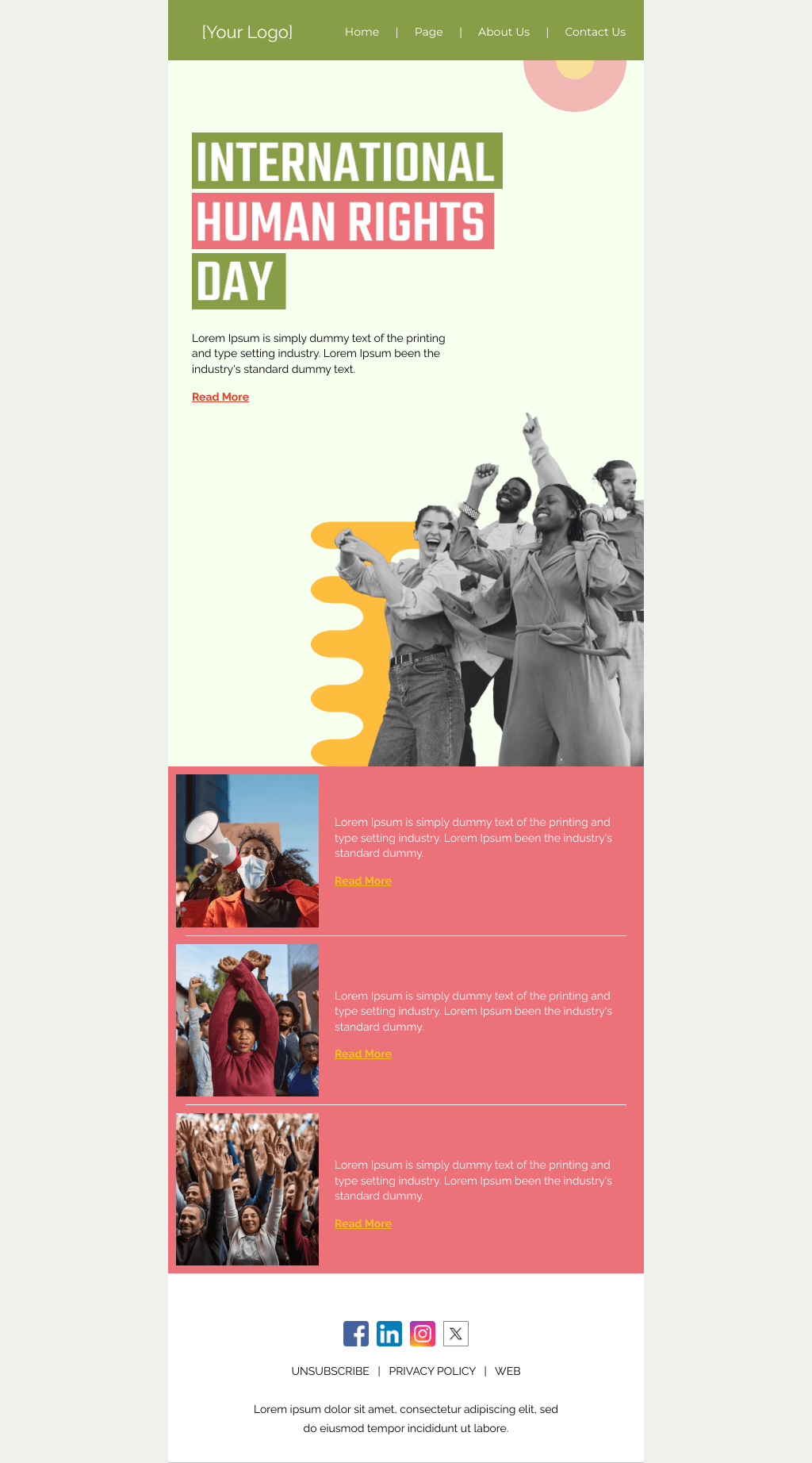 Laravel Mail Template - Human Rights Celebration