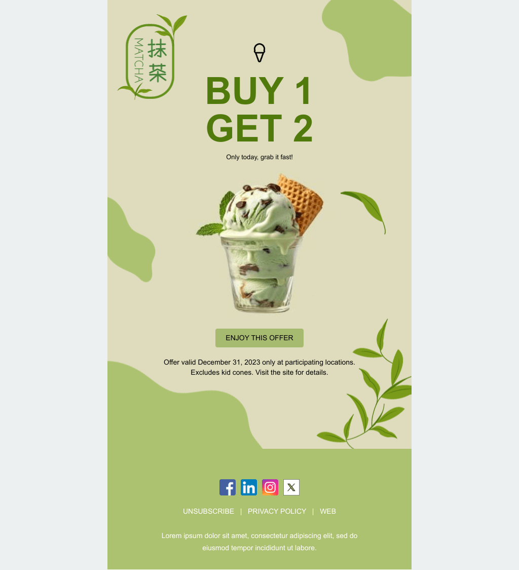 Laravel Mail Template - Ice Cream Day