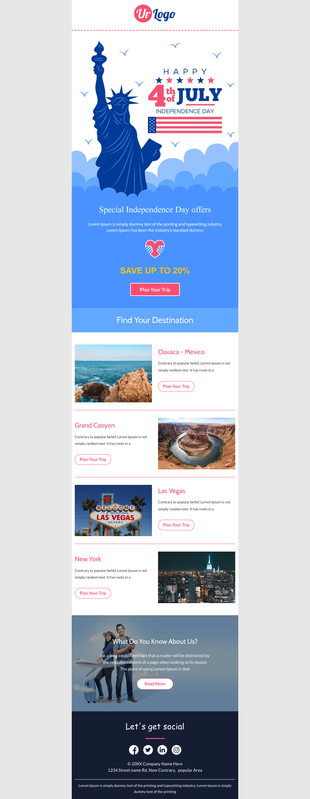 Laravel Mail Template - Independence Day