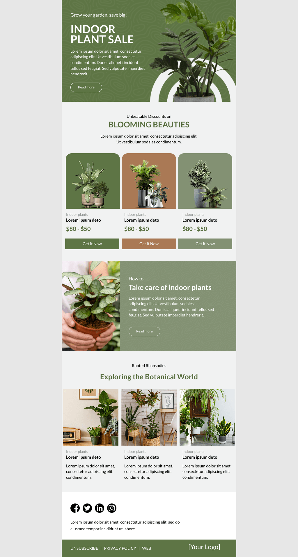 Laravel Mail Template - Indoor Plant Sale
