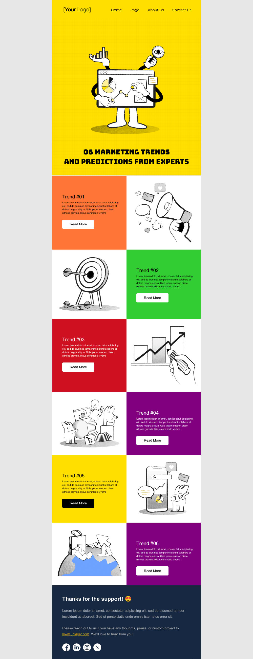 Laravel Mail Template - Infographic Newsletter