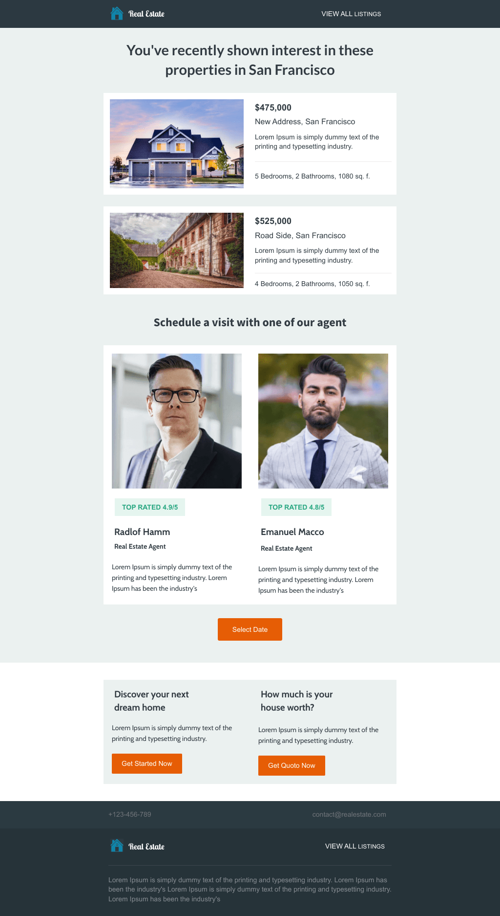 Laravel Mail Template - Interested Property