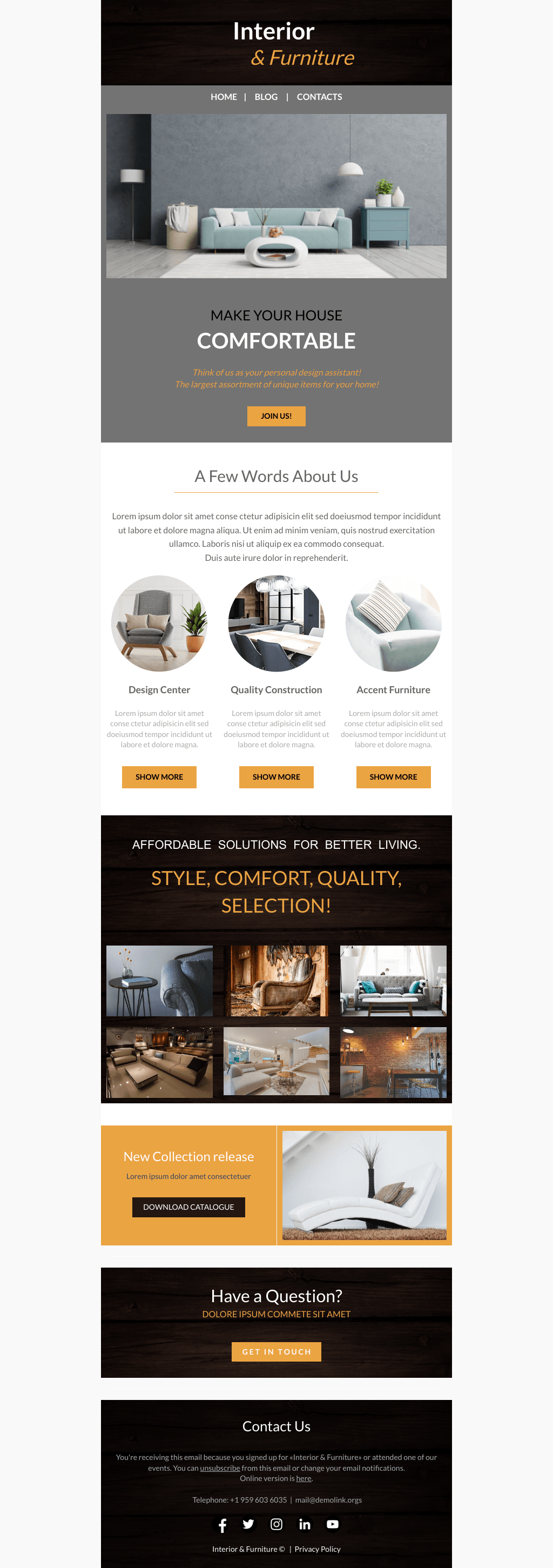Laravel Mail Template - Interior Furniture