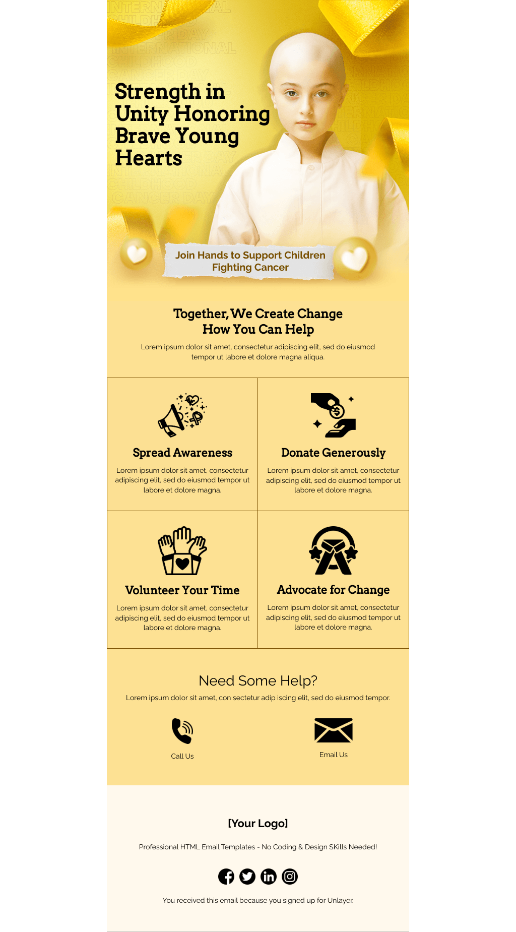 Laravel Mail Template - International Childhood Cancer Day