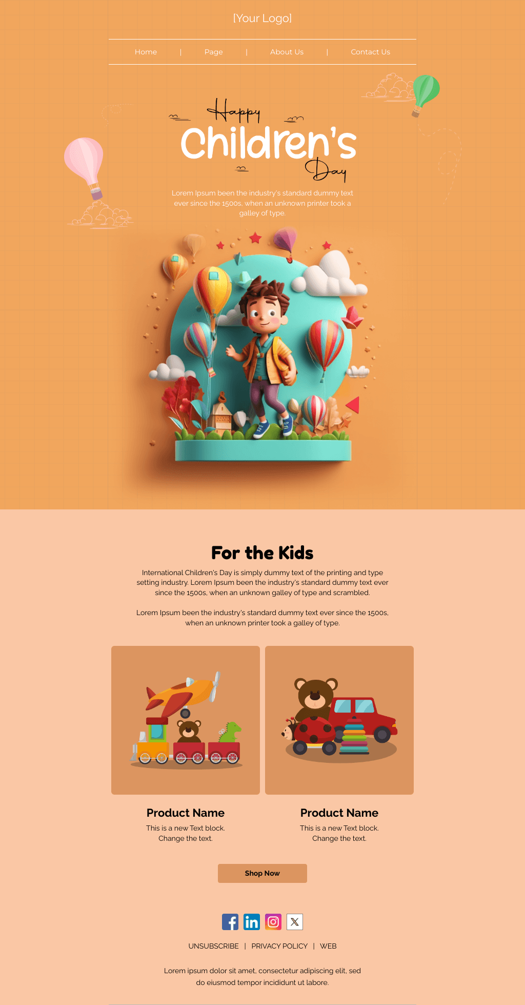 Laravel Mail Template - International Children's Day