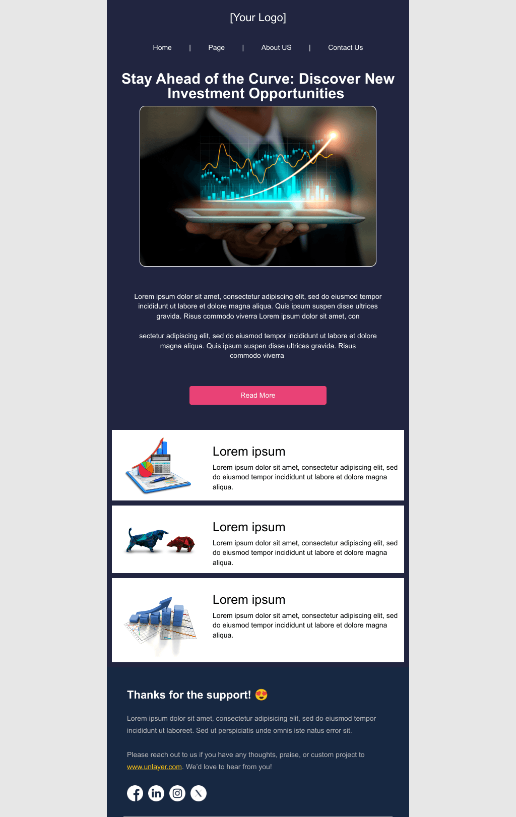 Laravel Mail Template - Investment Management