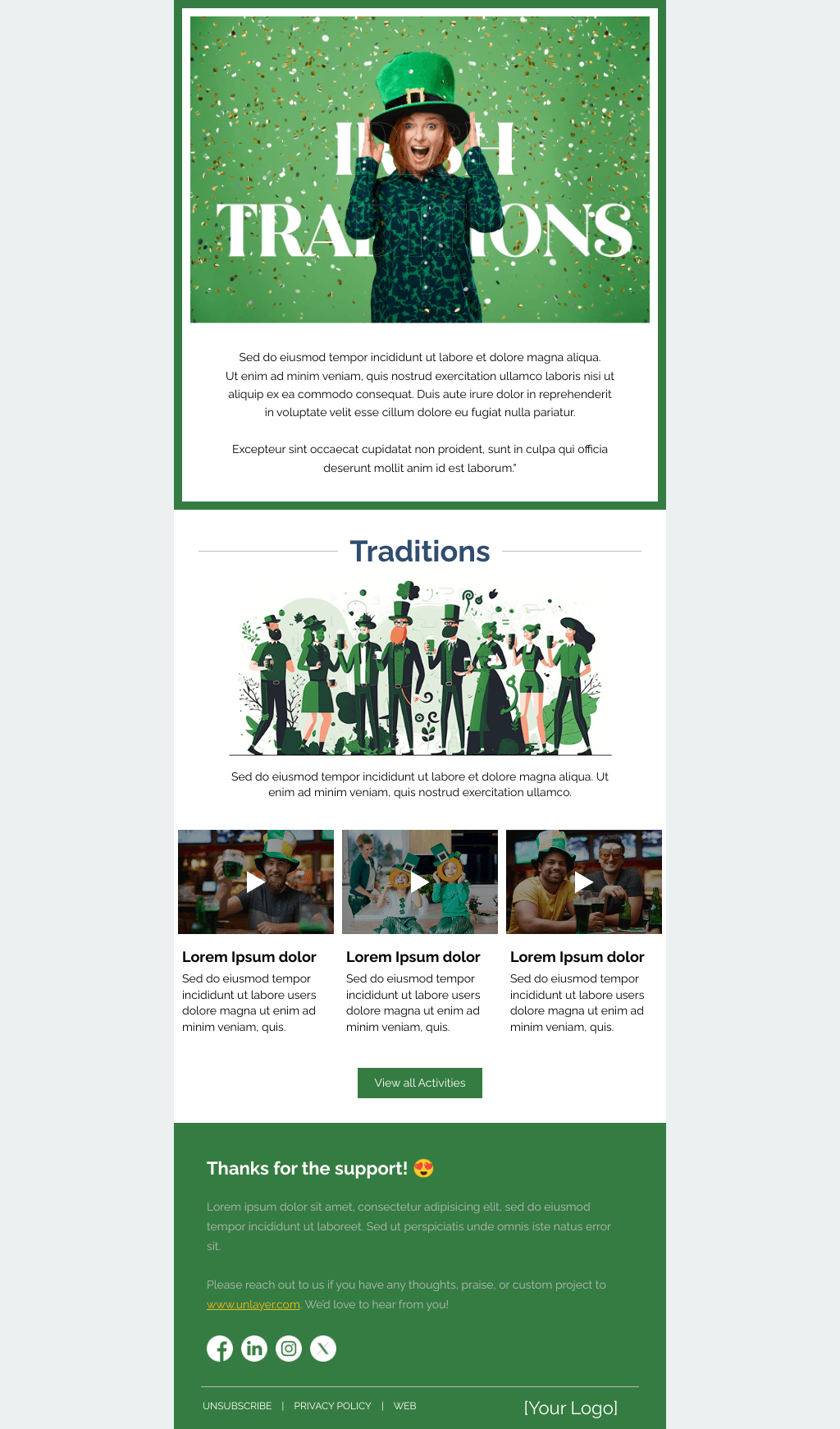 Laravel Mail Template - Irish Traditions