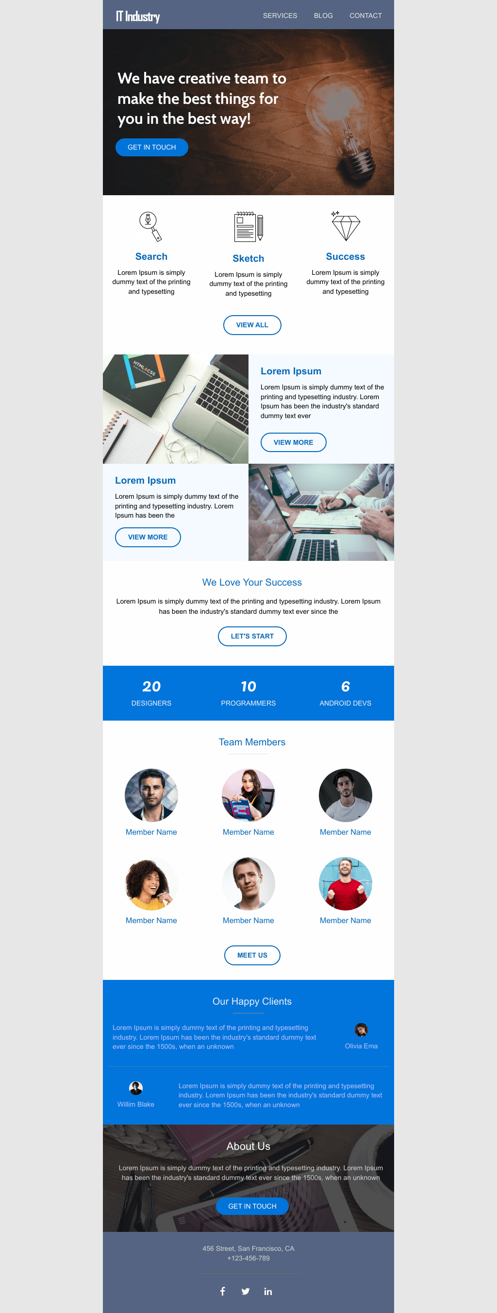 Laravel Mail Template - IT Agency