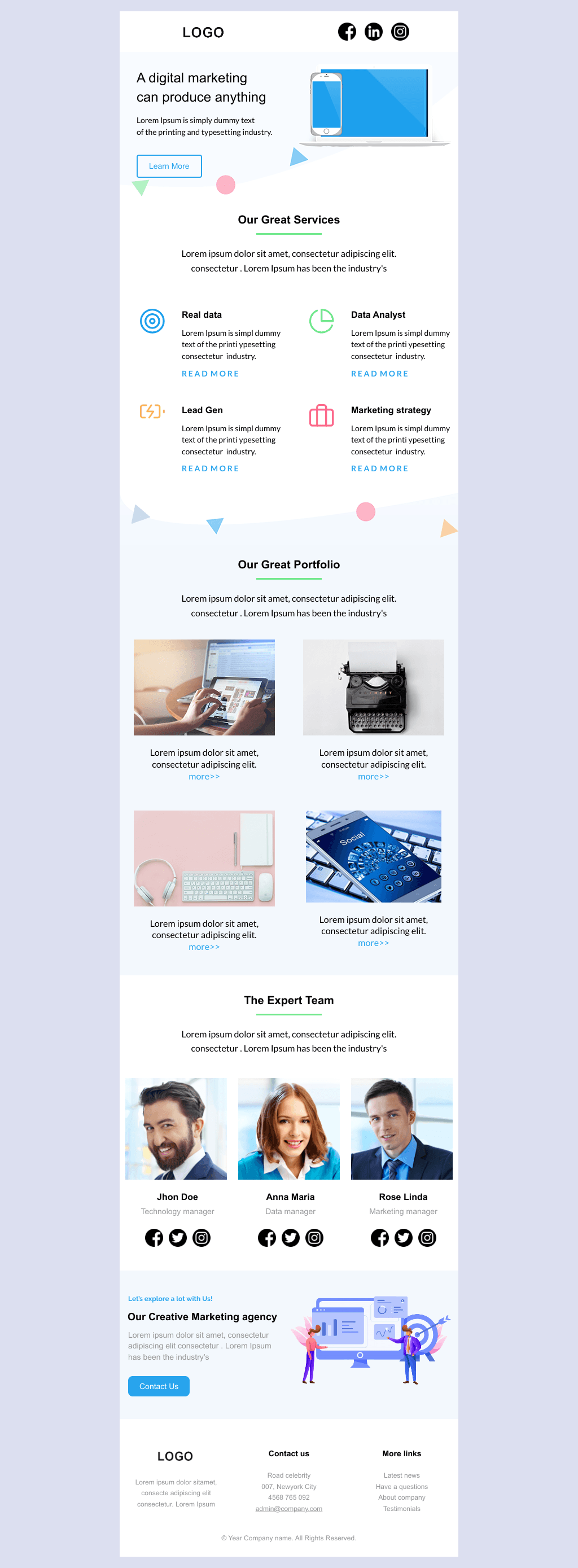 Laravel Mail Template - IT Services
