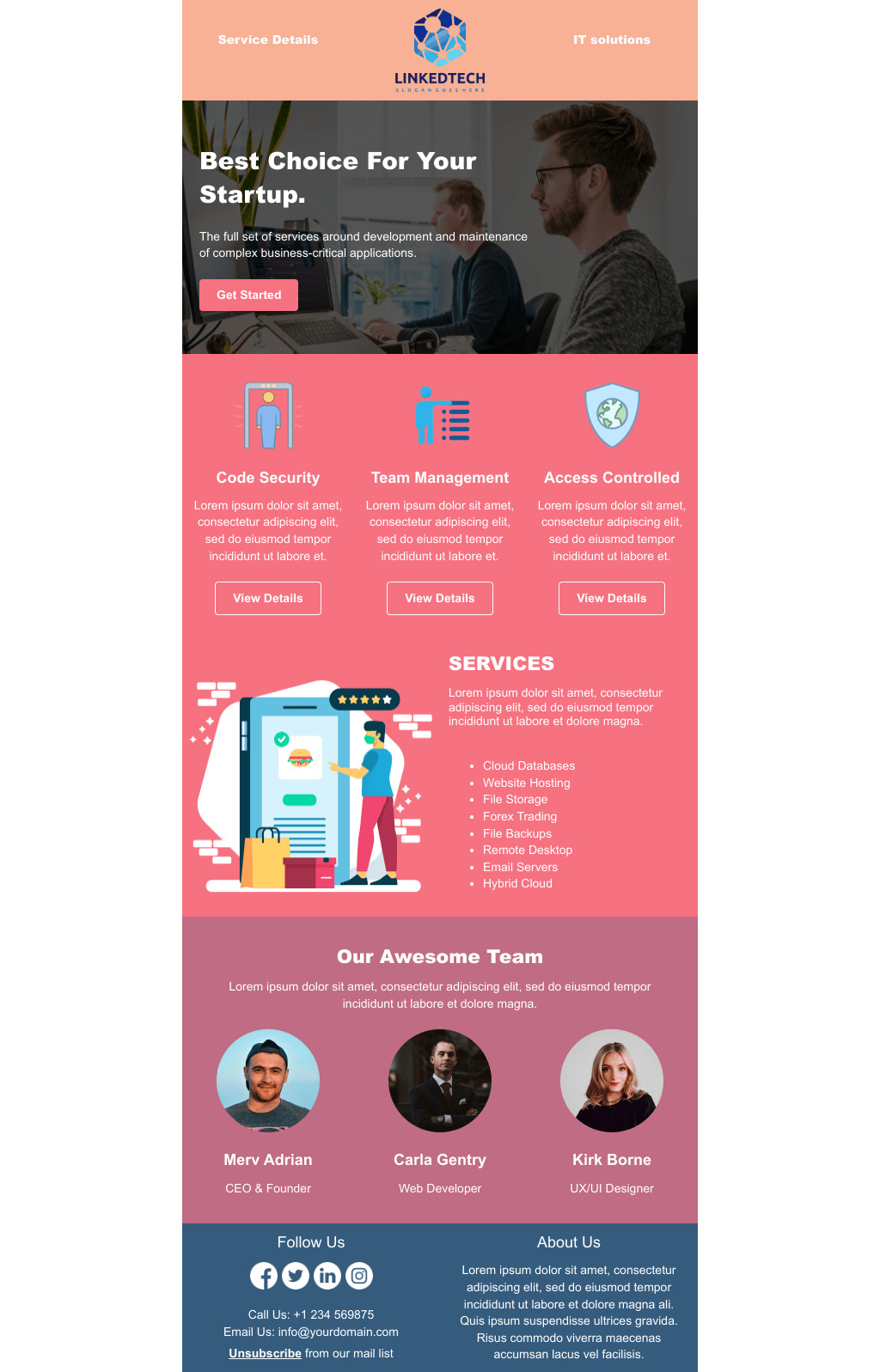 Laravel Mail Template - IT Solutions & Services Company