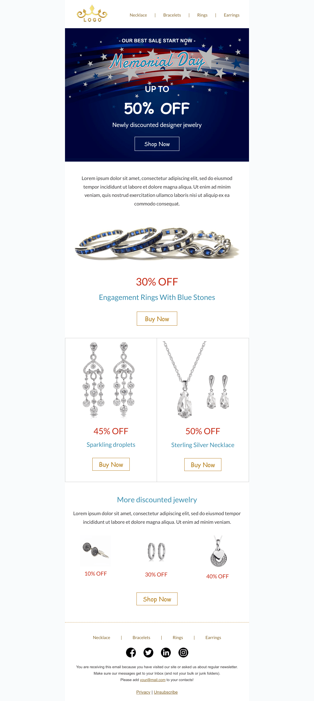 Laravel Mail Template - Jewelry