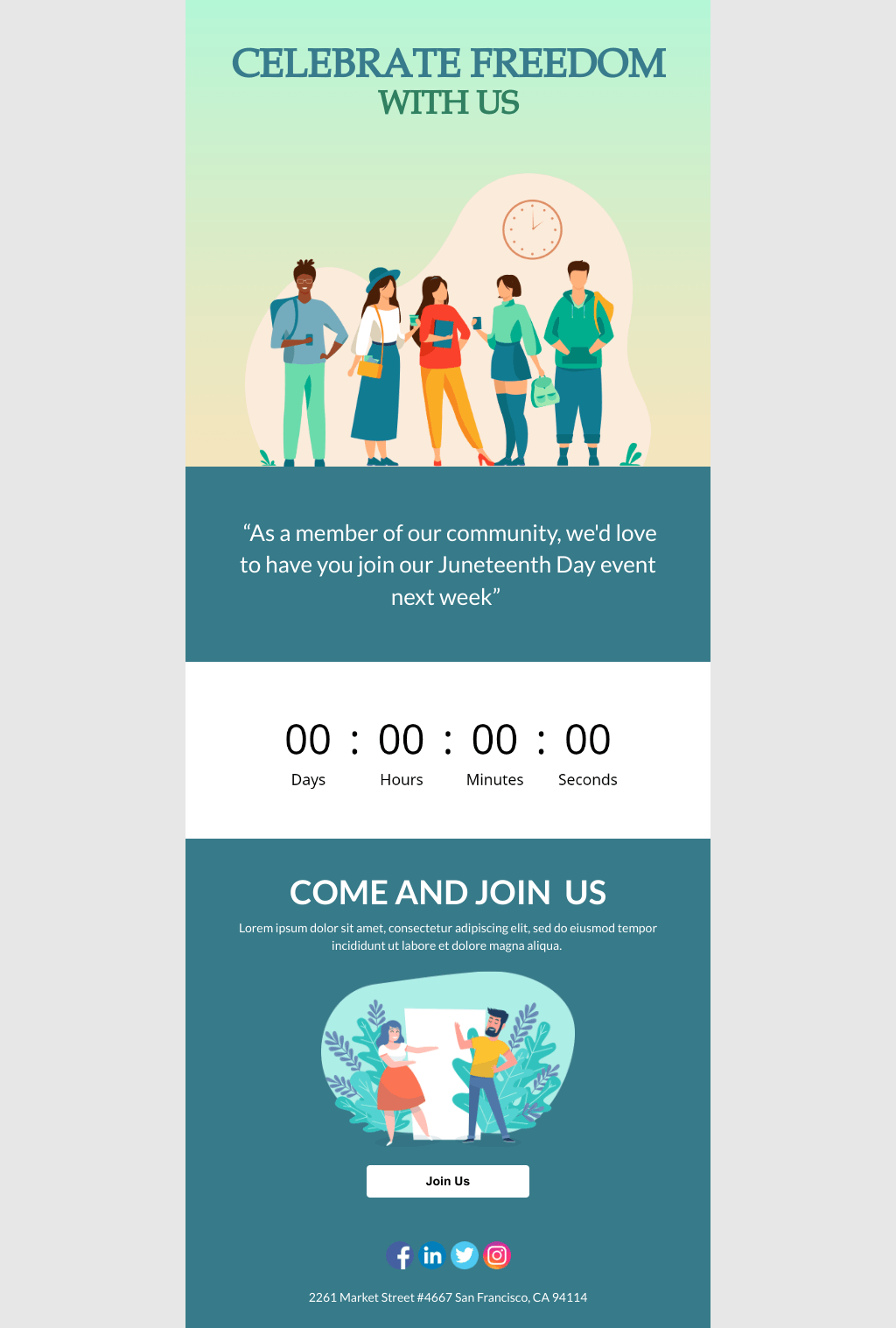 Laravel Mail Template - Juneteenth Invitation 