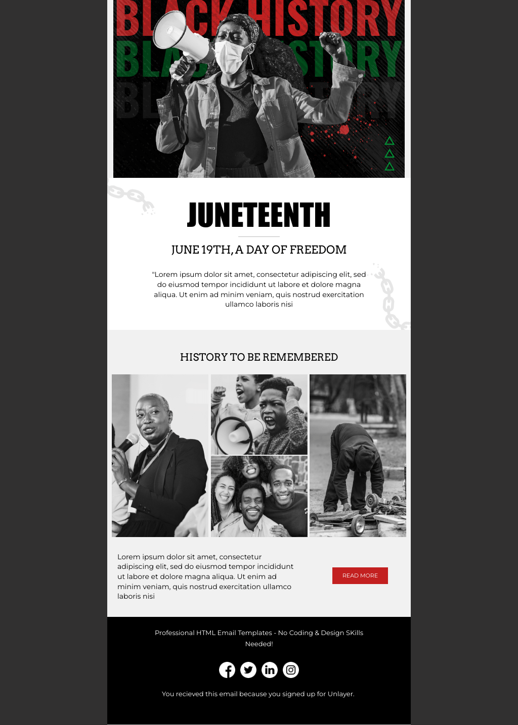Laravel Mail Template - Juneteenth Newsletter