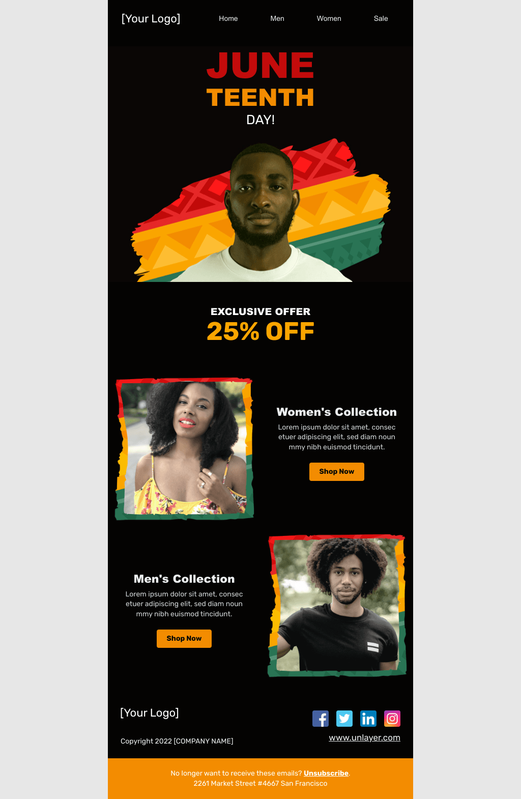 Laravel Mail Template - Juneteenth Sale on Clothes