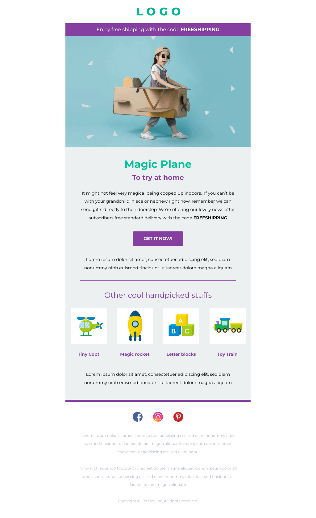 Laravel Mail Template - Kids Gifts