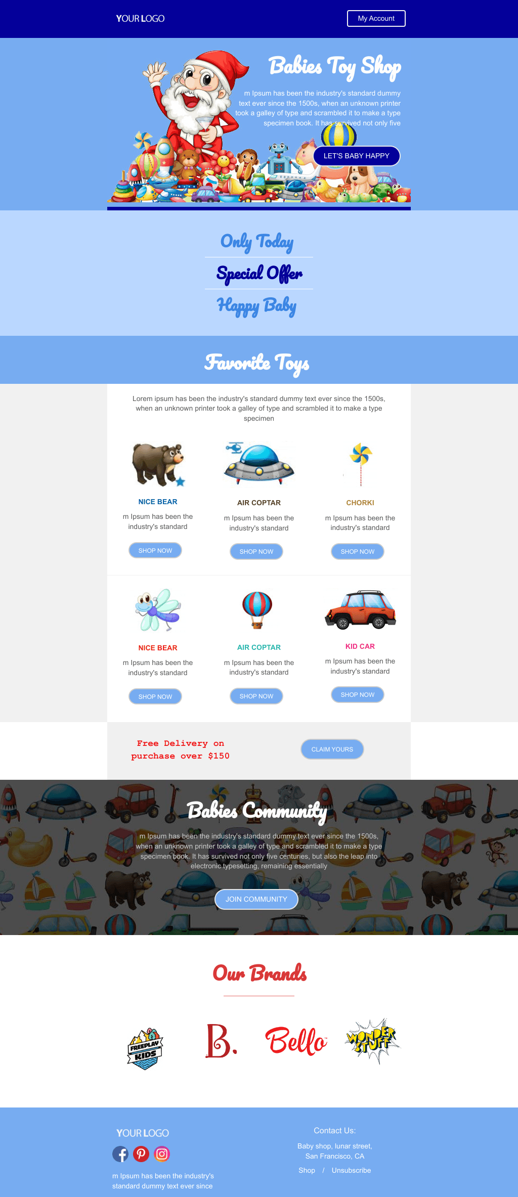 Laravel Mail Template - Kids Toy