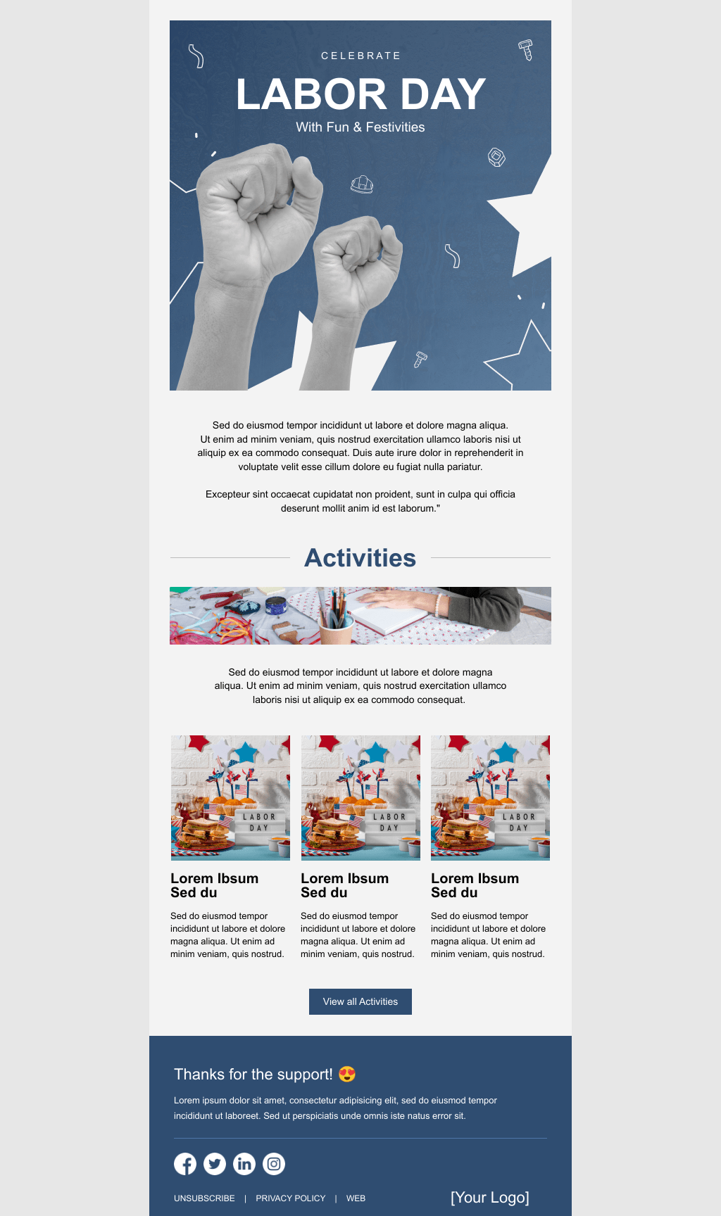 Laravel Mail Template - Labor Day Activities
