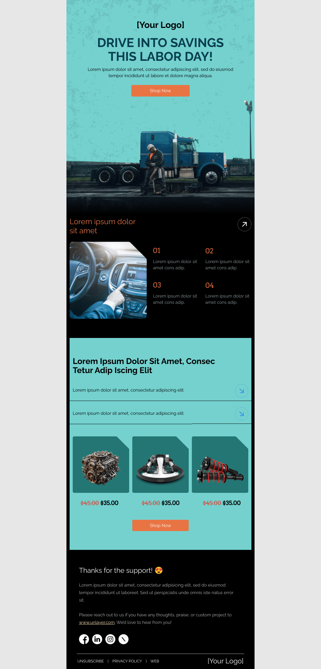 Laravel Mail Template - Labor Day Car Sales