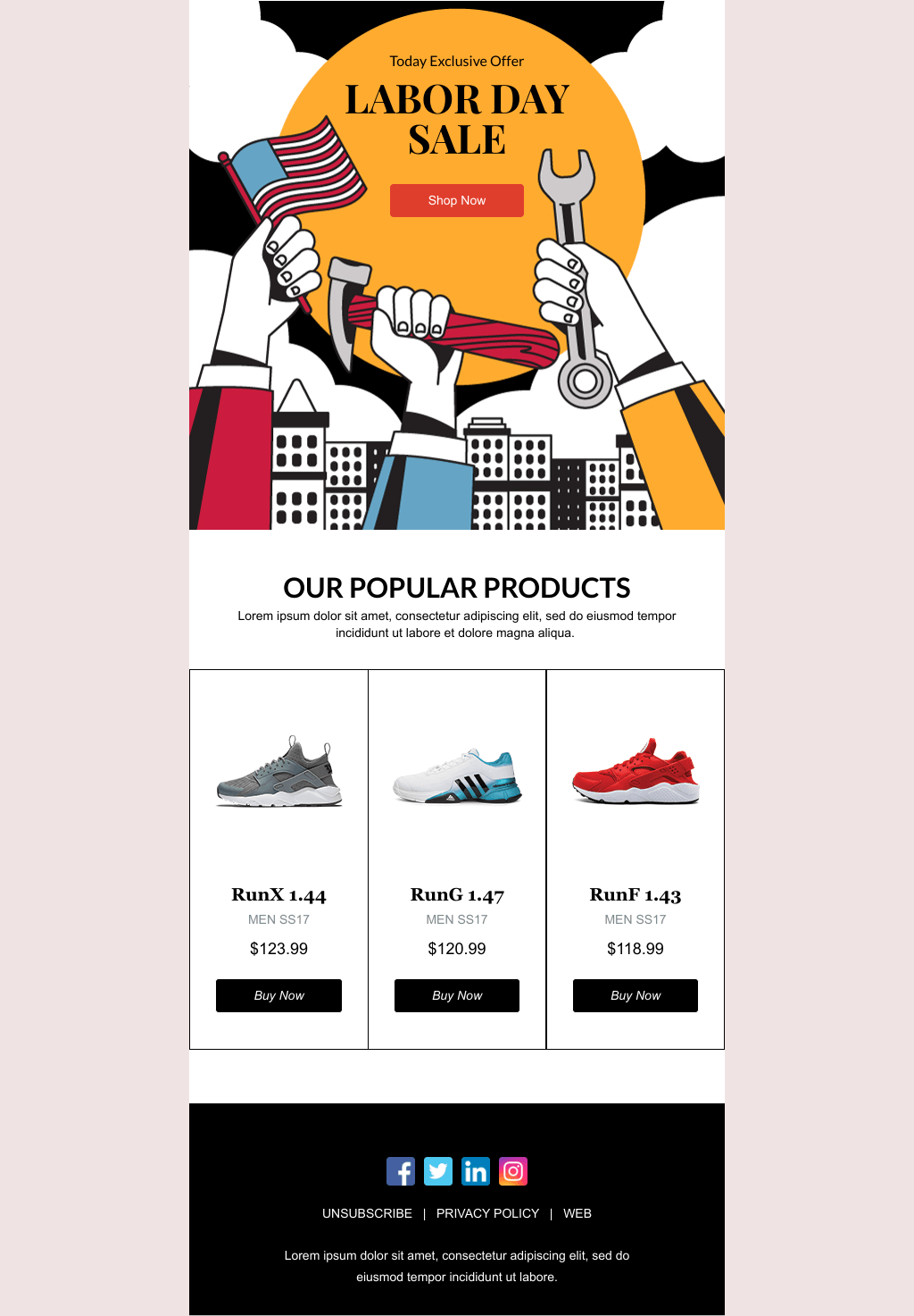 Laravel Mail Template - Labor Day Deals