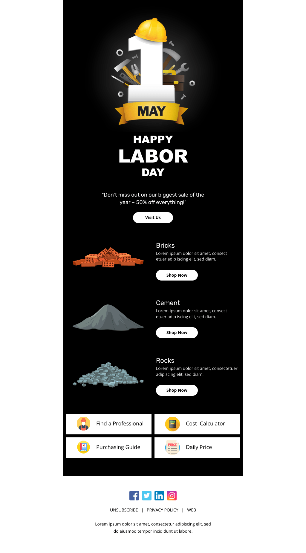 Laravel Mail Template - Labor Day Discount