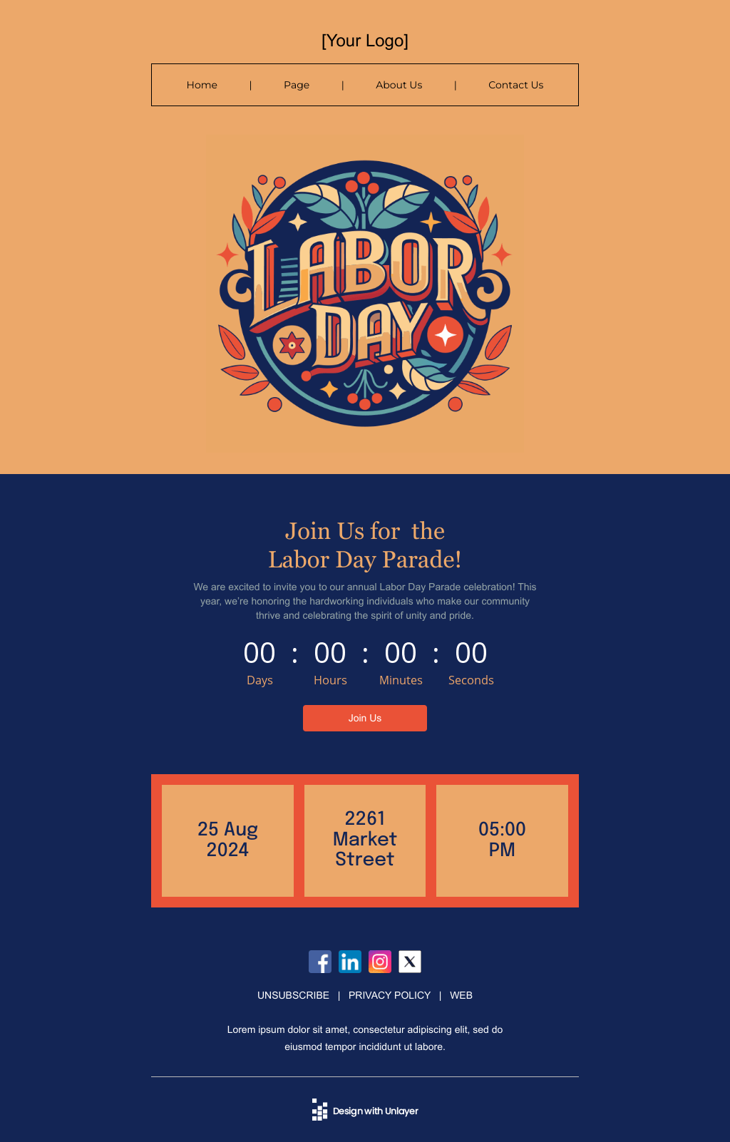 Laravel Mail Template - Labor Day Parade