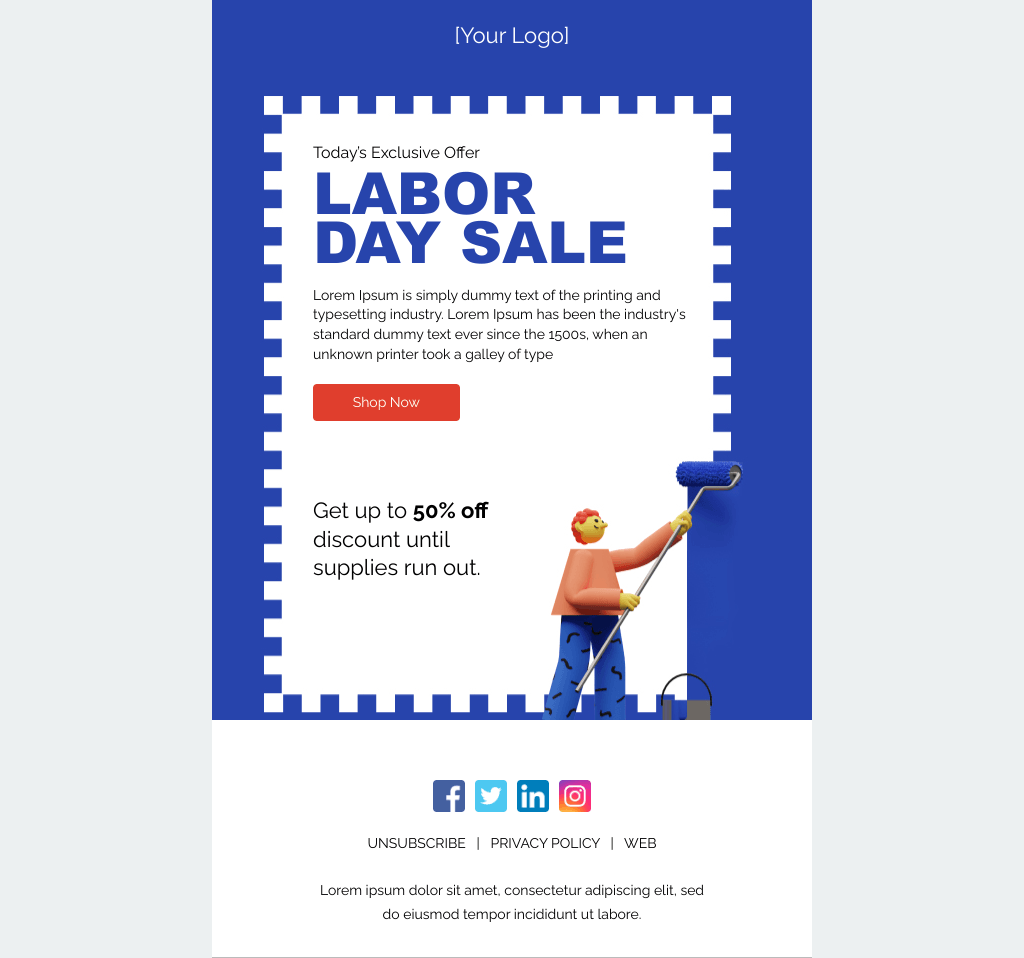 Laravel Mail Template - Labor Day Sale
