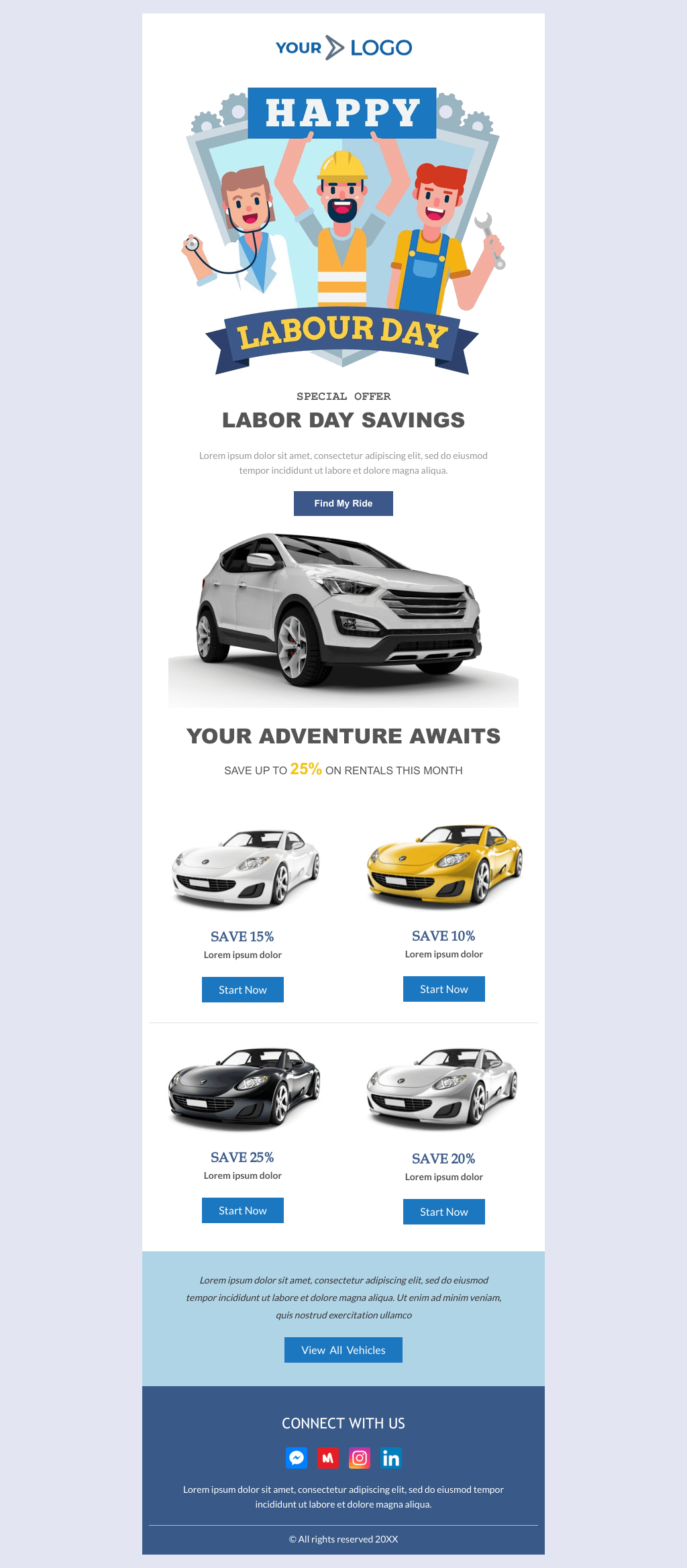 Laravel Mail Template - Labor Day 