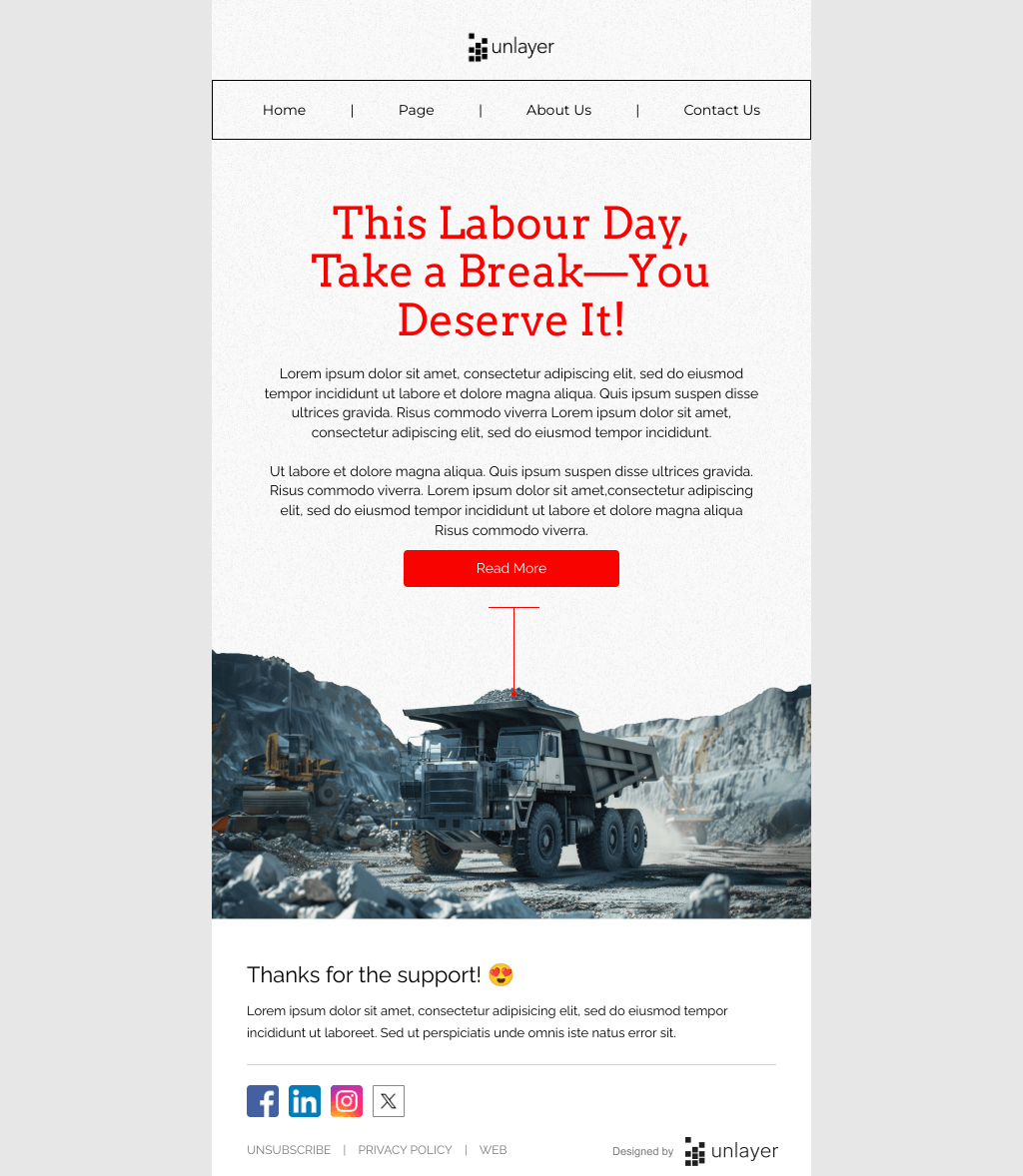 Laravel Mail Template - Labour Day