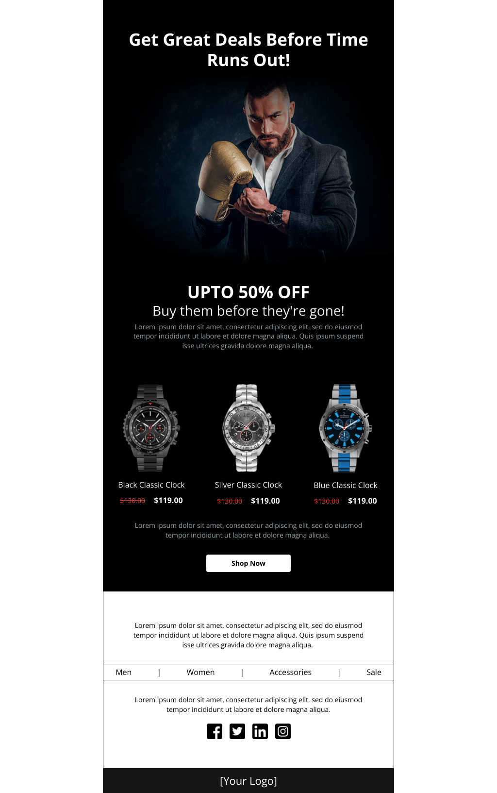 Laravel Mail Template - Last Day Sale