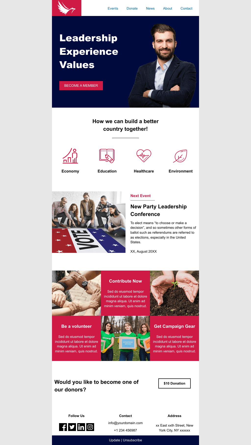 Laravel Mail Template - Leaders for the New Generation