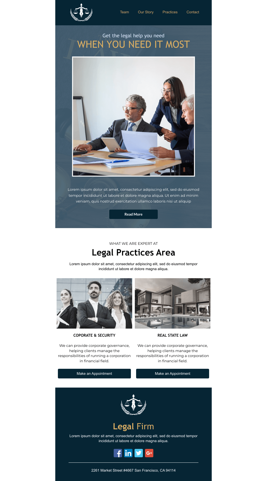 Laravel Mail Template - Legal Firm