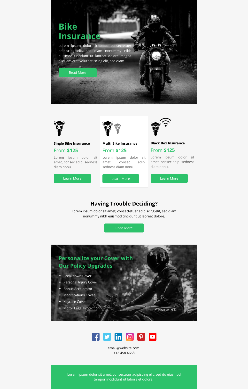 Laravel Mail Template - Liability Limits