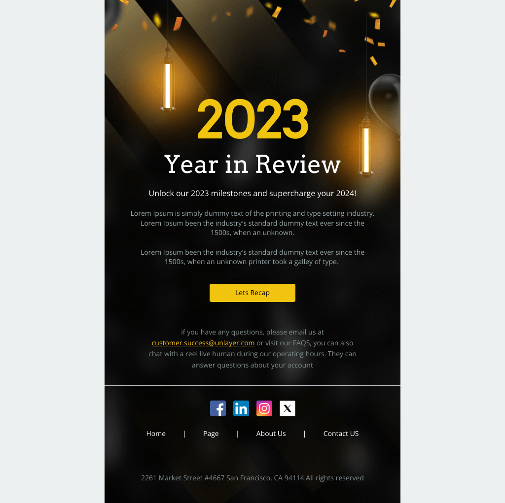 Laravel Mail Template - Looking Back