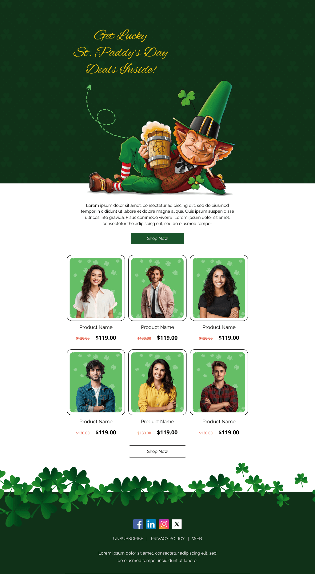 Laravel Mail Template - Luck of the Irish