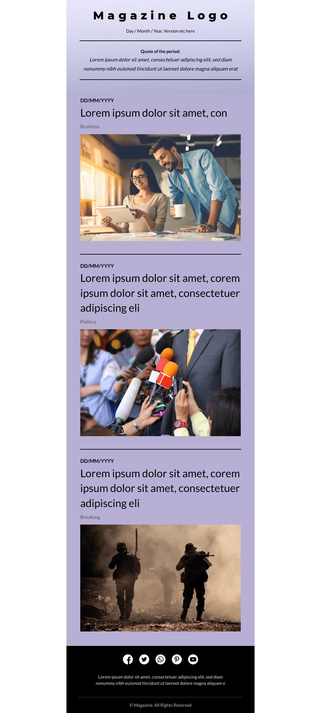 Laravel Mail Template - Magazine Newsletter