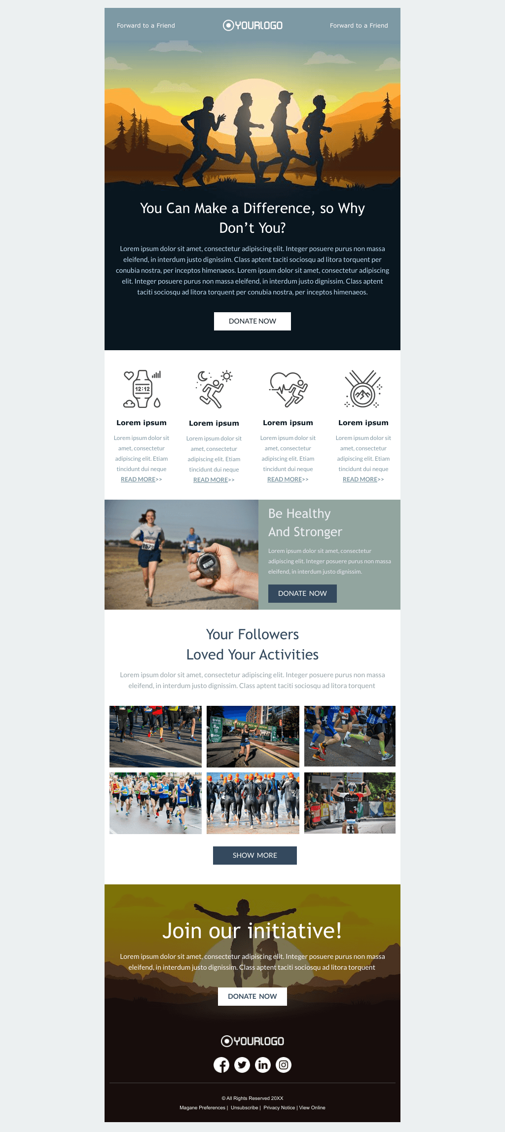 Laravel Mail Template - Marathon Fundraising