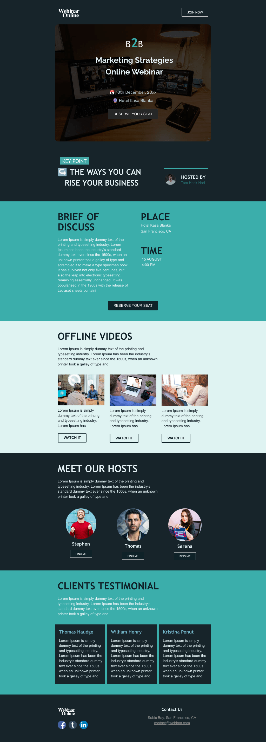 Laravel Mail Template - Marketing Strategies Webinar